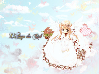 Angel butterfly dove white dress - a picture of a girl free wallpaper