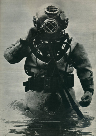 Diving man scuba mask diesel - an album cover free wallpaper