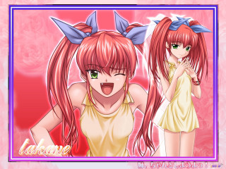 Eizan kikukawa anime girls long - long hair and bows free wallpaper