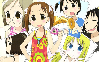 Group donuts smiling precisionism yayoi - a group of people free wallpaper