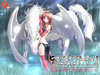 Angel wings horse girl nature - a white horse free wallpaper