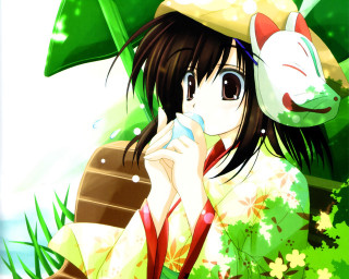 Woman hat dress phone umbrella - a woman in a hat free wallpaper