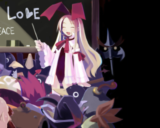 Girl umbrella crowd peace illustration 2 - an umbrella in front free wallpaper