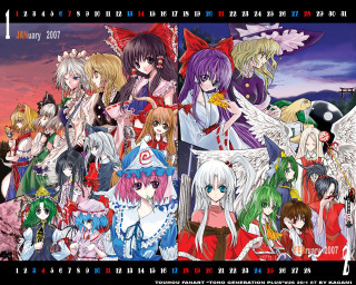 Sunset anime girls manga 1999 - a group of anime characters free wallpaper