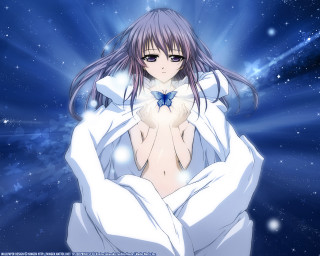 Woman butterfly white dress aurora - aguri uchida free wallpaper