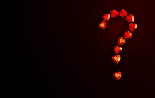 Hearts question mark dark background - carlos trillo name free wallpaper
