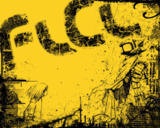 Yellow silhouette explosion city burns - picture of a person free wallpaper