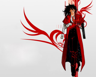 Woman gun red coat sword - red line free wallpaper