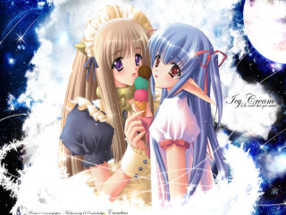 Anime girls moon cloud fireworks - the cloud free wallpaper