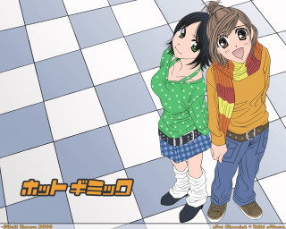 Checkered manga argyle girls belt - floor free wallpaper