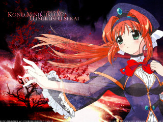 Anime girl red hair hat - a sword free wallpaper