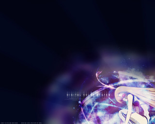 Anime long hair blue dress - anime visual free wallpaper