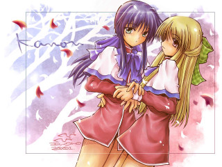 Anime girls hug purple background 2 - a manga drawing free wallpaper for desktop