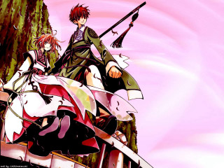 Anime characters bench gun pink - a bench free wallpaper