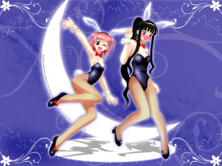 Moon gothic anime dance bunny - lingerie free wallpaper
