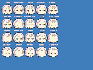 Faces expressions color sizes aya - ascii art free wallpaper