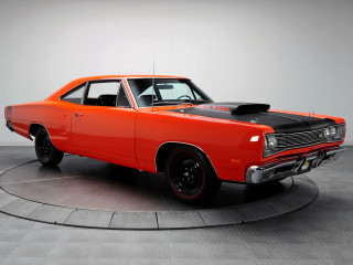 Bright orange car black hood - a black top free wallpaper