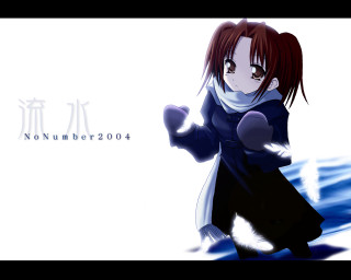 Woman coat scarf water snowman - net art free wallpaper