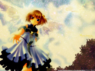Girl dress butterfly astral anime - anime art free wallpaper