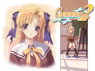 Girl schooluniform sign blonde brown - a sign free wallpaper