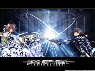 Anime couple holdinghands light shining - a couple of anime characters holding free wallpaper