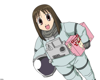 Astronaut woman popcorn camera pastel - space free wallpaper for desktop