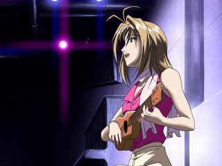 Woman pinkshirt tanpants guitar darkroom - a pink shirt free wallpaper
