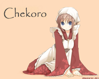 Woman red white dress sitting 3 - her hand behind her head free wallpaper