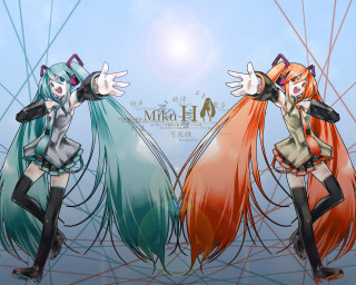 Three anime girls long hair 3 - three anime girl free wallpaper