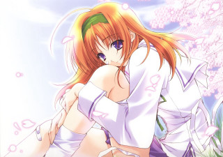 Redhair blueeyes girl sitting bandaids - free valentines wallpaper