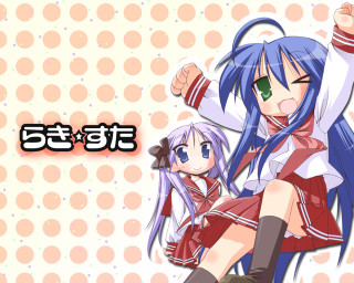 Girl longhair polkadot rayonism aya - official art free wallpaper for desktop