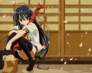 Woman sitting crossed legs anime 2 - an anime drawing free wallpaper for desktop