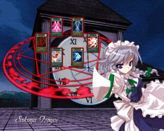 Woman clock tower maid silver - tarot card free wallpaper