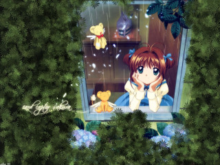 Girl window teddy bear kyoto - kyoto animation free wallpaper for desktop