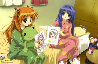 Anime girls dinosaur stuffed pillow - a dinosaur free wallpaper