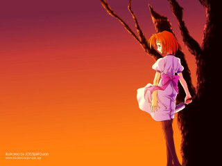 Girl dress tree pink red - a girl in a dress free wallpaper for desktop