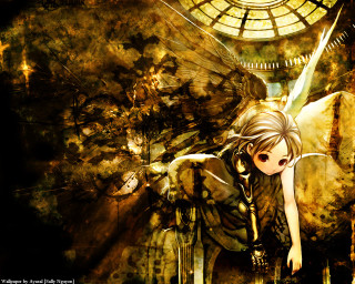 Woman sword clock tower stained - a clock tower free wallpaper