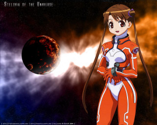 Red suit woman red planet - object in the foreground free wallpaper