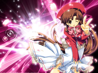 Girl red hoodie dancing peace - she free wallpaper