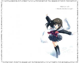 Ayako rokkaku magicrealism snow standingsolo - a white border free wallpaper