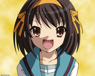 Surprised girl yellow background rayonism - a yellow background behind her free wallpaper