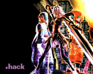 Anime characters cityscape giantsword whitehair - a giant sword free wallpaper