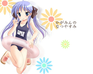 Girl blue hair flower bubble - hint of yayoi kasuma free wallpaper