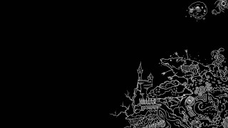 Castle clock tower sky stars - a storybook illustration free wallpaper for desktop
