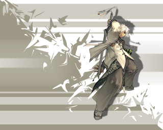 Woman white dress flower umbrella - nier:automata free wallpaper