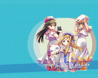 Anime wallpaper three girls cat - and a cat free wallpaper