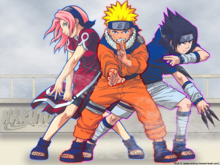 Ninja group standing building bridge - a group of people free wallpaper