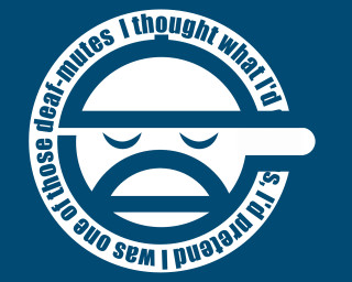 White circle blue background eamon - dada free wallpaper
