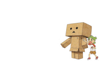 Person holding box robot face - a drawing of a person holding free wallpaper