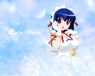 Anime girl blue hair white 7 - a red ribbon free wallpaper
